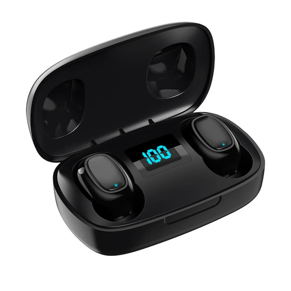 T10 Bluetooth headset sports wireless headset T10S binaural digital display tws Bluetooth earplugs Wireless Earphones Earbuds