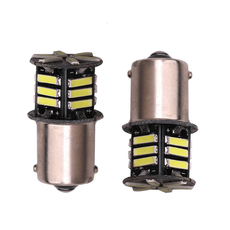2 шт. Canbus 1157 BAY15D 1156 BA15S 21 SMD 7020 светодиодный автомобильный сигнал поворота задние стоп-сигналы лампа белый 12V