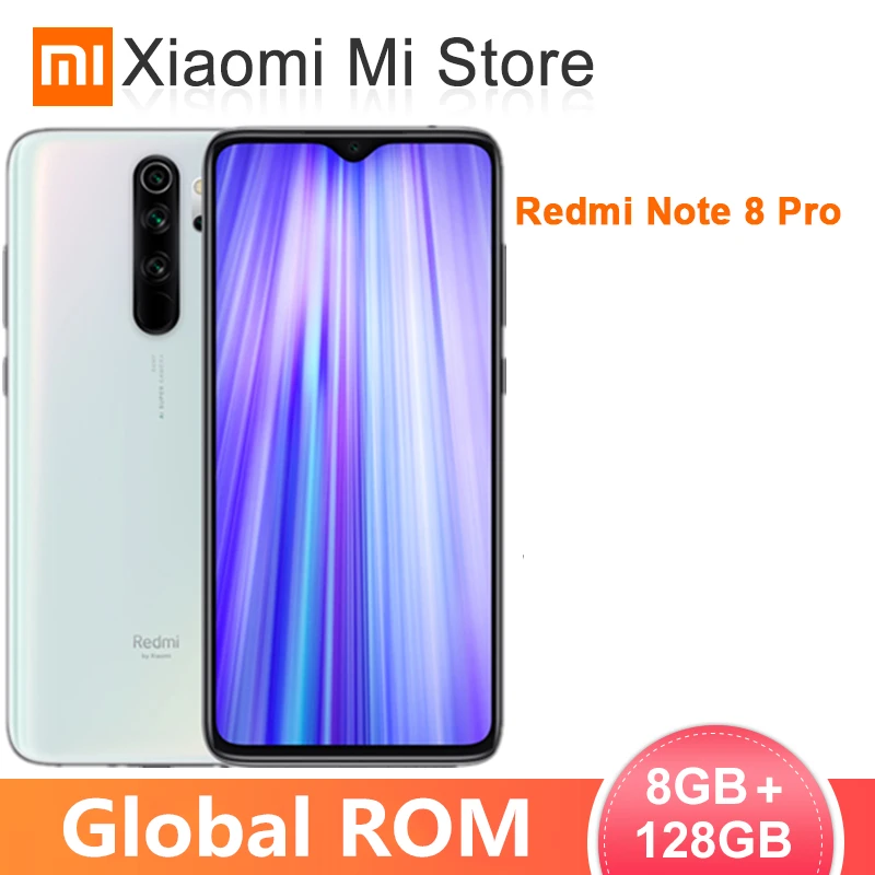 Оригинальный смартфон Redmi Note 8 Pro ГБ ОЗУ 128 Гб ПЗУ 64 мп Quad Camera MTK Helio G90T 4500 мАч 18 Вт QC3.0