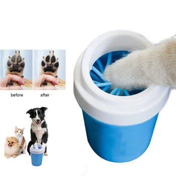 

Pet Foot Washer Cup Soft Silicone Bristles Portable Pet Clean Brush Quickly Cleaning Paws Muddy Cleaner Cup Dog Feet Wash Tools