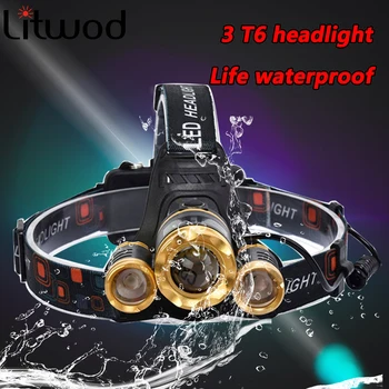 

Most Powerful LED Headlight headlamp 5LED T6 Head Lamp Power Flashlight Torch head light 18650 battery Best For Camping, fishing