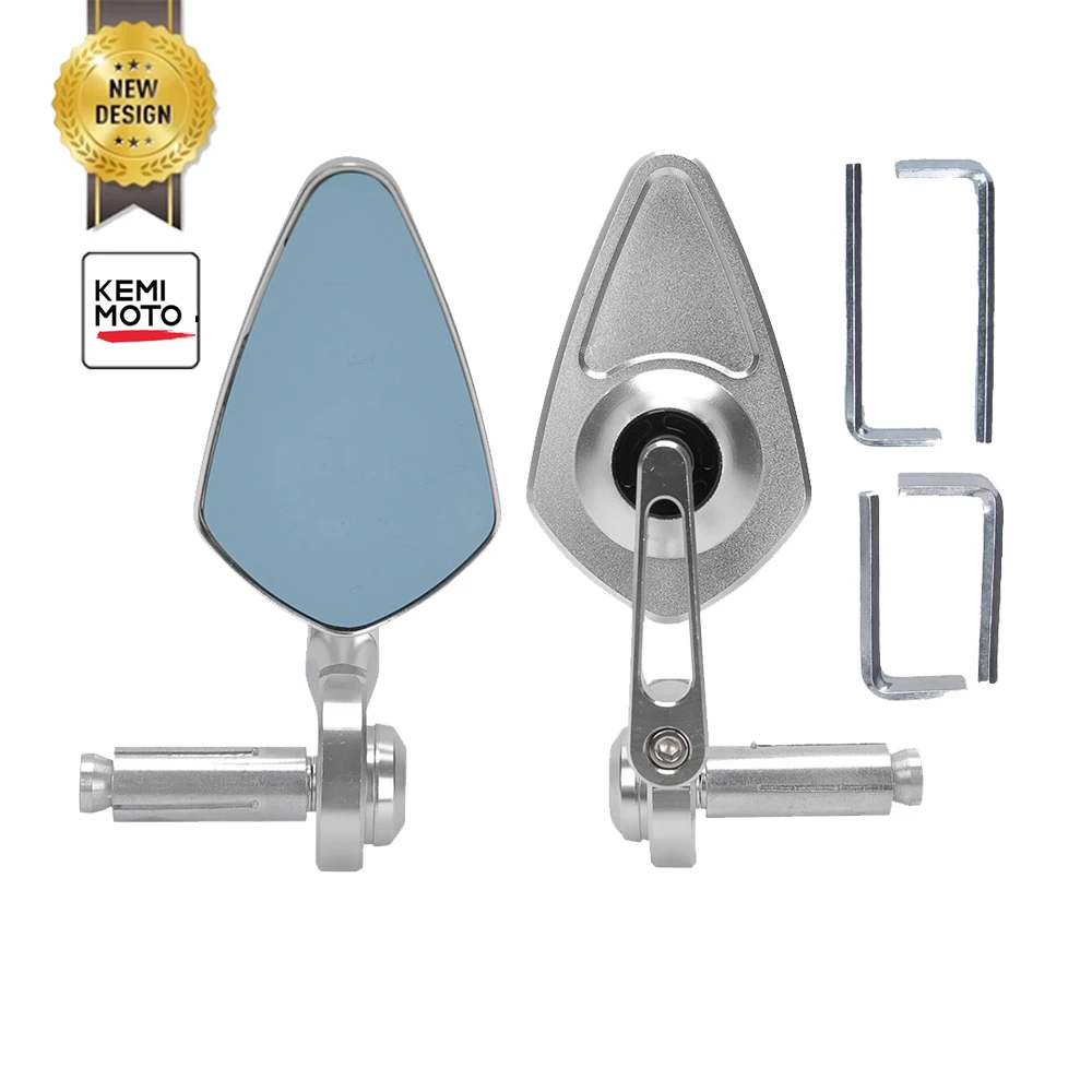 MotorcycleBarEndMirrorCNCAluminumRearViewMirrorsForKAWASAKI