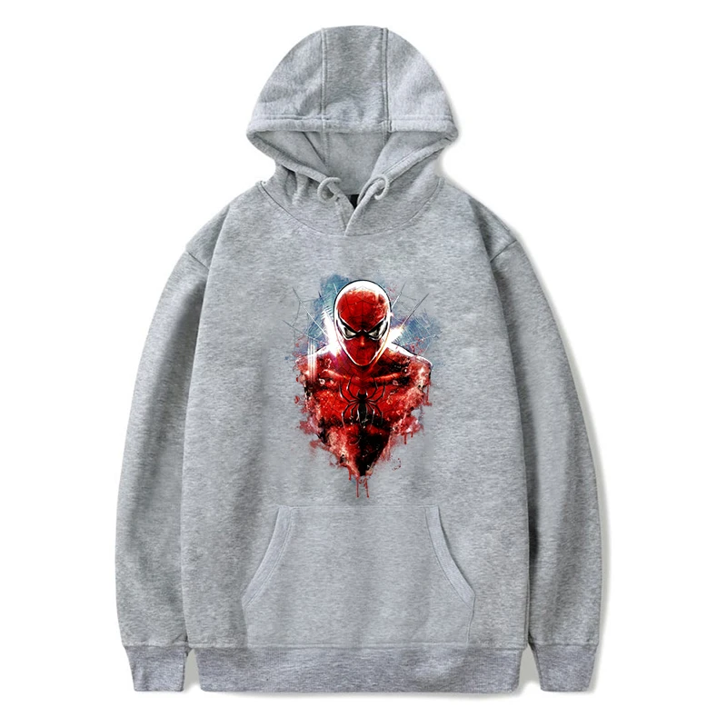 Hoodies 6 Модные толстовки с капюшоном с принтом «Человек-паук» для мальчиков и девочек; сезон осень-зима; теплое серое пальто; Детский свитер с супергероями; хлопковый свитер для малышей - Цвет: Hoodies 6