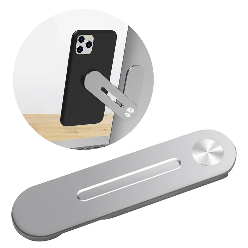 Clip on Monitor Laptop Side Mount Magnetic Cellphone Phone Stand Holder Expansion Bracket Flat Slim