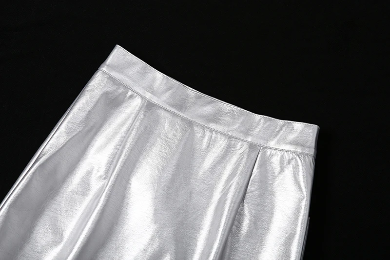 Dulzura кожаное ПУ нерегулярные мини-юбка с высокой талией Застежка-молния Обтягивающая одежда сексуальные на осень-зиму вечерние Одежда для клуба уличная одежда