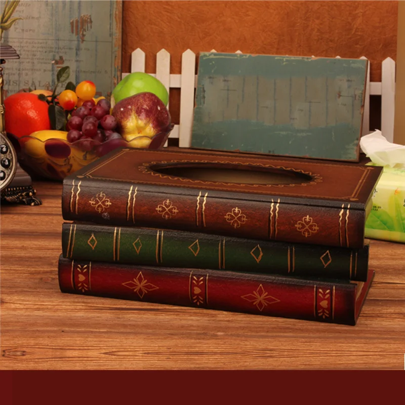 coffee color 1 Ретро держатель для салфеток пластиковая коробка для салфеток бумажный контейнер чехол для дома держатель кухонных салфеток чехол бумажный контейнер органайзер для хранения - Цвет: coffee color 1