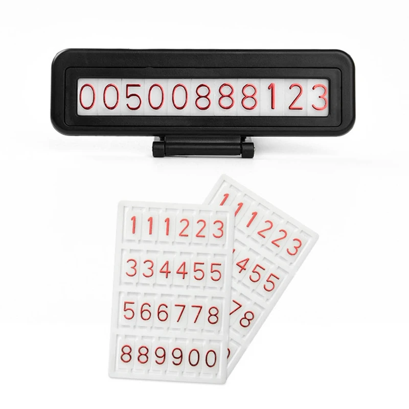 

Car Temporary Parking Card Telephone Number Phone Holder Auto Park Mobile Phone Number Plate Car Numbers Stickers