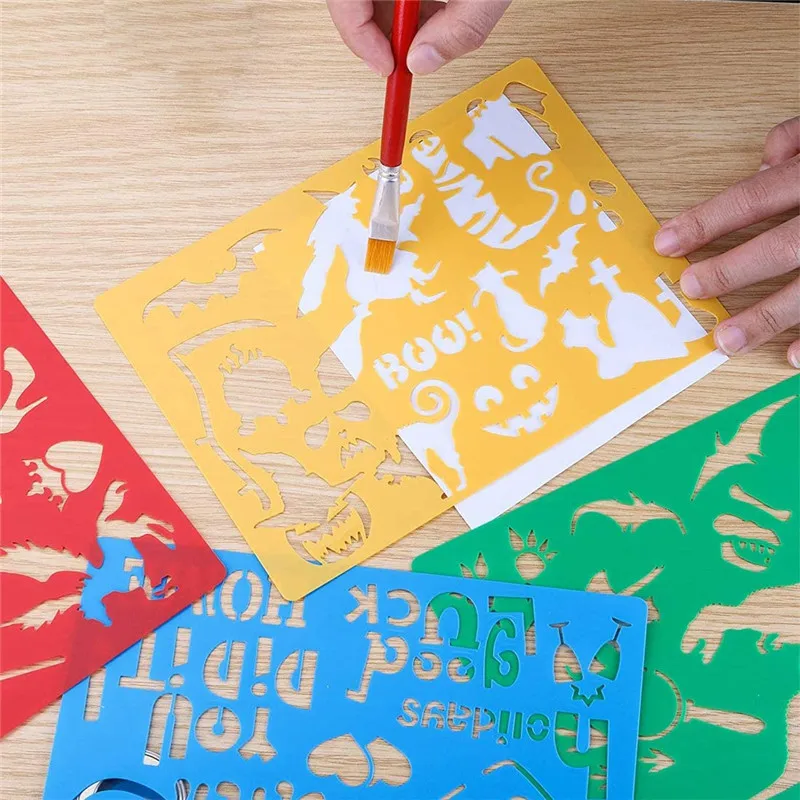5/20pcs Drawing Stencils Set for Kids Large Plastic Stencil Kit 300+ Patterns Painting Templates for Girls & Boys Gift 4