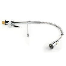 Современный хромированный поворотный носик выдвижной спрей Кухня Раковина кран смеситель