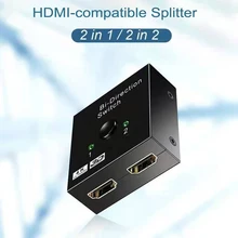 4K HDMI-совместимый двухсторонний переключатель 1 на 2 сплиттера 2 в 1 выключатель адаптера для PS3 PS4 Xbox HDTV HDMI-совместимый переключатель 4K HDMI-совместимый двухсторонний переключатель 1 на 2 сплиттера 2 в 1 выключатель адаптера для PS3 PS4 Xbox HDTV HDMI-совместимый переключатель