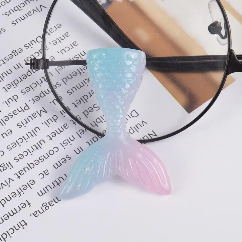Хвост русалки талисманы для слизи Diy полимерный наполнитель дополнение клейкие аксессуары игрушки Lizun порошок моделирование комплект глины для детей - Цвет: 1 Pcs BluePink