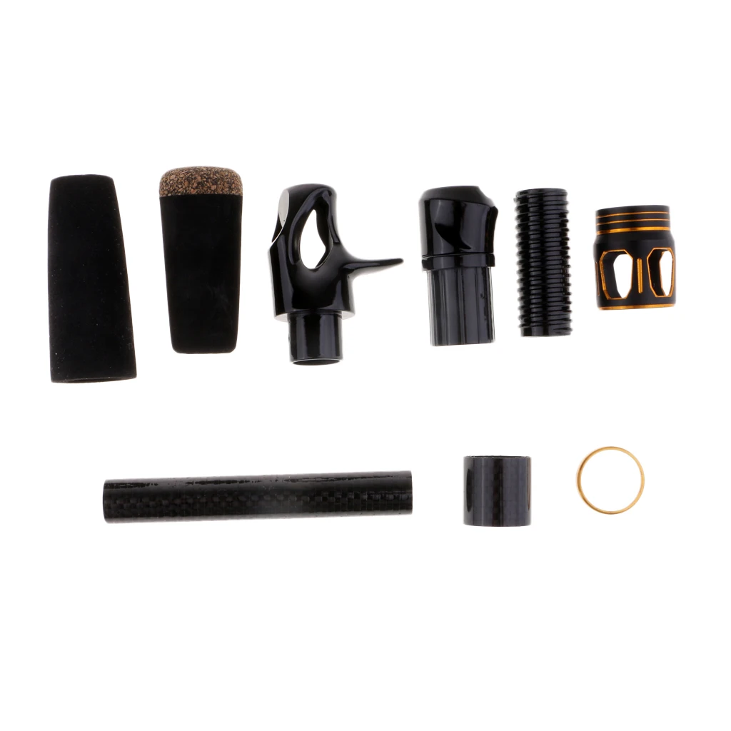 Black EVA Casting/Spinning DIY Tackle Fishing Rod Handle Grip with Reel Seat - Цвет: Casting Reel Seat