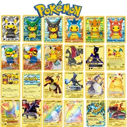 Carte Pokemon V MAX GX EX, carte métallique personnalisée, jeu de combat, collection, personnages de dessin animé, jouets pour enfants, cadeaux de noël 