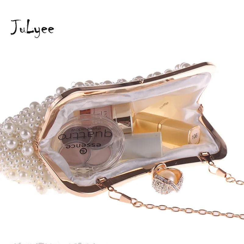 Julyee жемчужные вечерние сумки со стразами винтажные Minaudiere женские сумочки Кошельки женская элегантная сумка