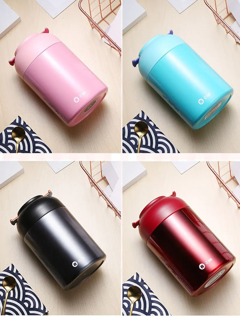 Термос для еды Термос для еды из нержавеющей стали, 1000 мл, большая емкость, изолированная коробка для ланча, кофе, воды, супа, каши, вакуумная Термокружка