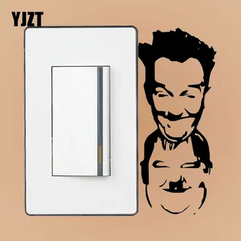 

YJZT Laurel And Hardy Comedians Decor Home Wall Switch Stickers Decals Vinyl 8SS-2654