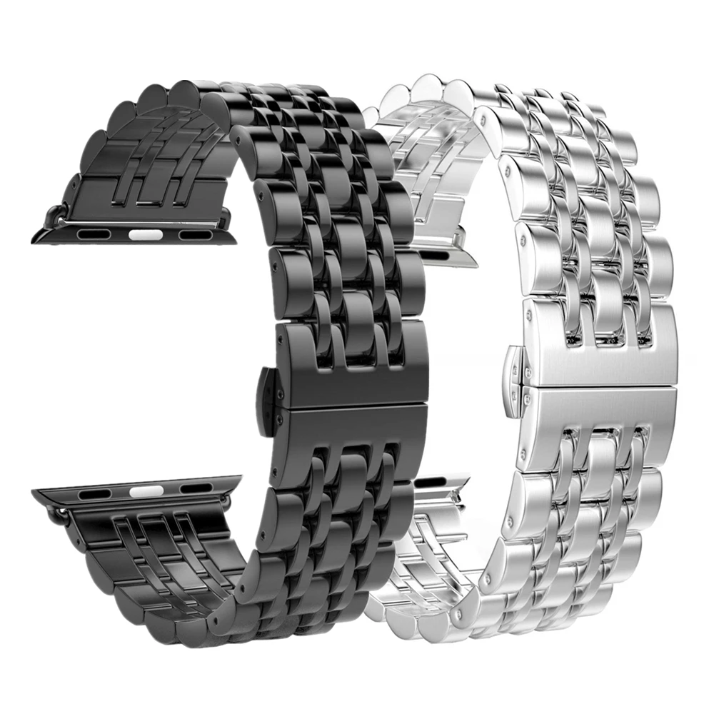 5 Для Apple Watch Series 5 4 40 мм 44 мм Набор браслетов из нержавеющей стали Миланская петля для iwatch 38 мм 42 мм сменный ремешок - Цвет ремешка: 5