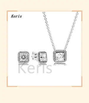 

925 silver sterling timeless elegance earring and necklace original gift set clear enchantments jewelry set