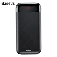 Baseus 10000 мАч Внешний аккумулятор двойное быстрое зарядное устройство 3,0 быстрое зарядное устройство USB внешний аккумулятор для телефонов Xiaomi портативное зарядное устройство