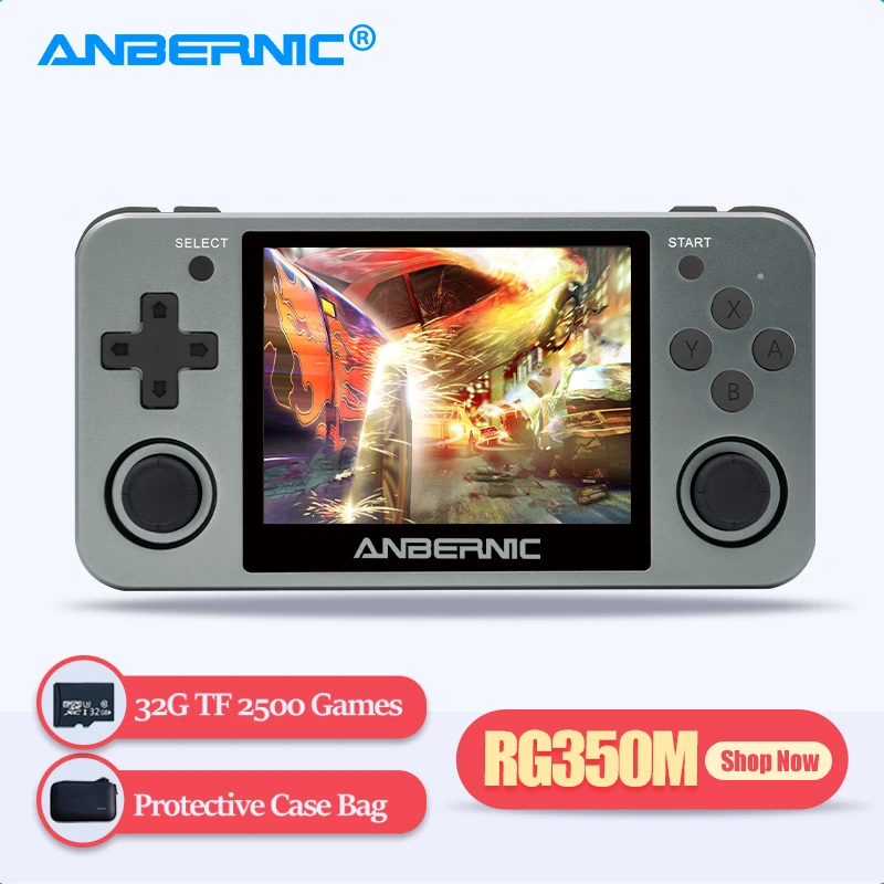 ANBERNIC RG350M Retro Game Console PS1 Emulator Player Aluminum Alloy Shell HDMI-compatible 5000 Games Handheld Portable Consola |
