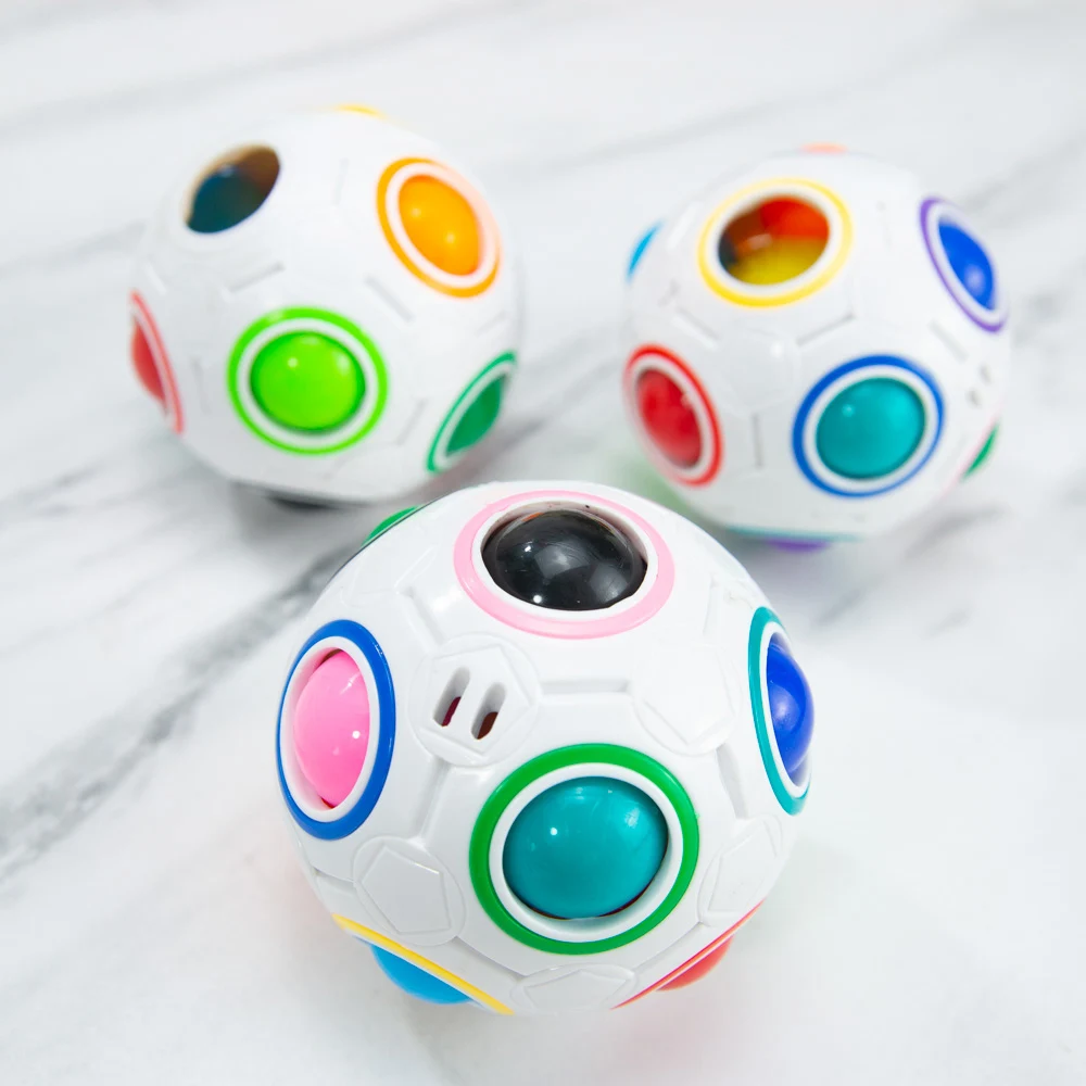 Toys Puzzle Ball-Antistress Montessori Magic-Cube Football Rainbow Creative for Children img5