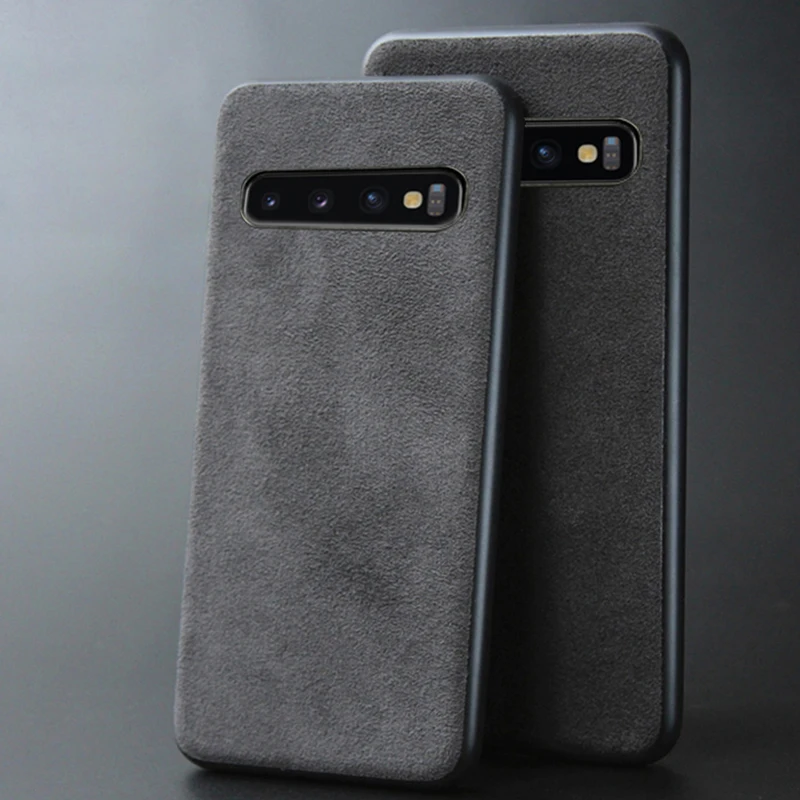 Чехол для телефона для samsung Galaxy S10 S8 S9 Note 8, 9, 10, плюс S7 край A7 A8 J5 J6 J7 A70 A50 A40 замшевая кожаная накладка на заднюю панель телефона