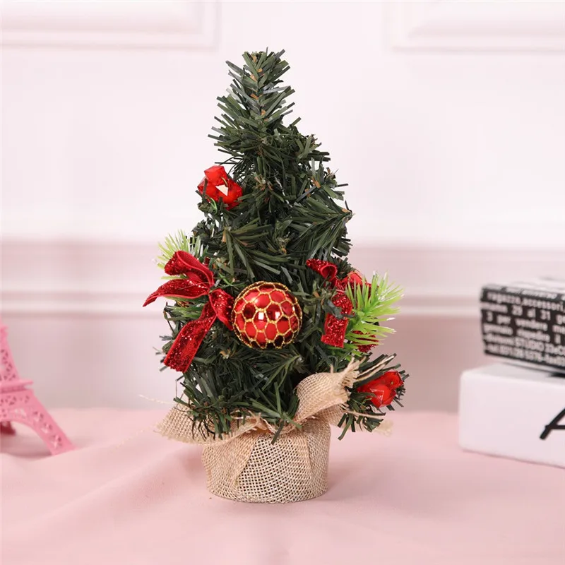 1 Mini Christmas Tree Festival Home Party Ornaments Xmas Desk Table Decor Gift - Color: 1