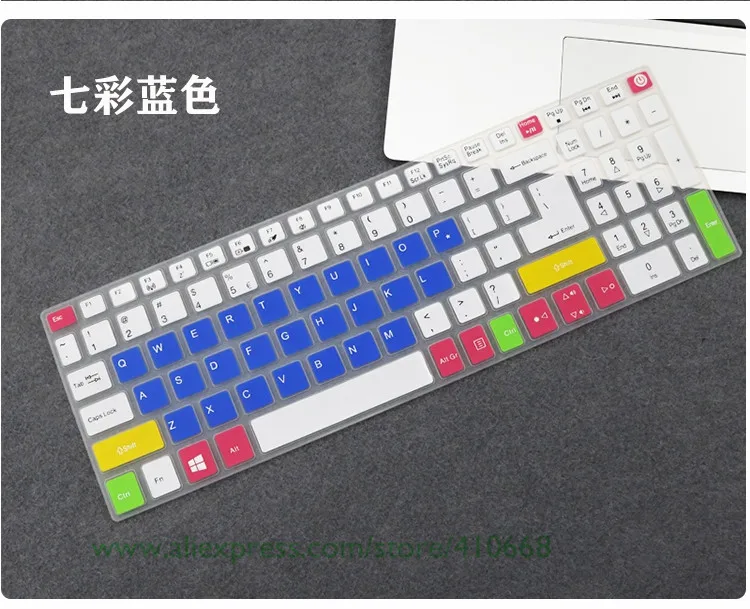 Candyblue 15,6 дюйма Клавиатура силиконовый чехол для acer Aspire 7 A715-72G a715-71g A715 72G 71 г A315-21/31/32/51/53 A515 A615 A717 - Цвет: Candyblue