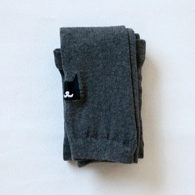 dark gray Детские Колготки с рисунком лисы и медведя для малышей, трикотажные колготки, Детские хлопковые чулки, теплые штаны для девочек - Цвет: dark gray