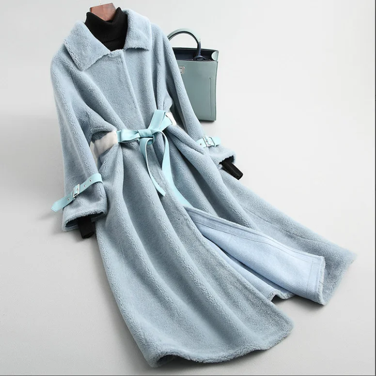 

Boollili 2020 Real Wool Fur Coat Women Long Elegant Autumn Winter Jacket Women's Fur Coats Abrigo Mujer Invierno