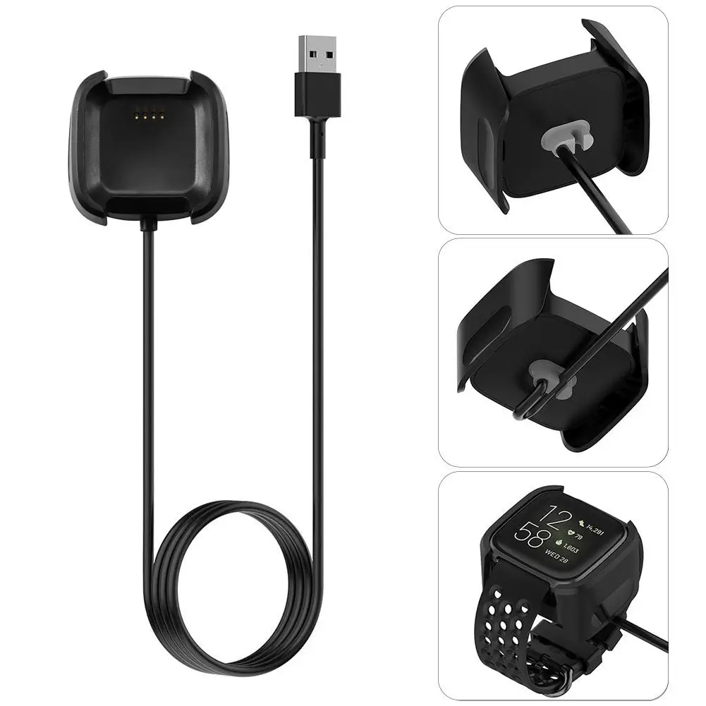USB Replacement Charging Dock Station Cable Cord Charger for Fitbit Versa 1 NEW 