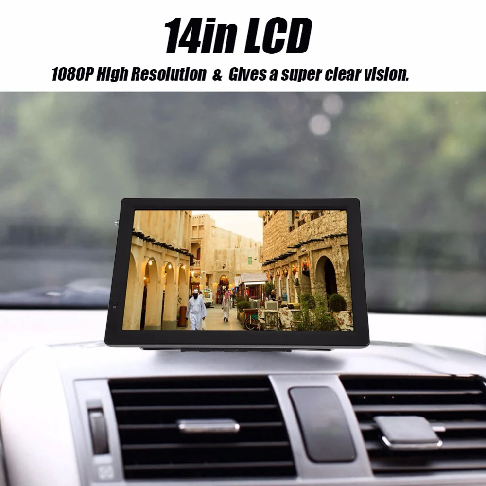 HD Portable TV D14 14 Inch DVB-T2 ATSC Digital Analog Audio Television Mini Small Car TV Support MP