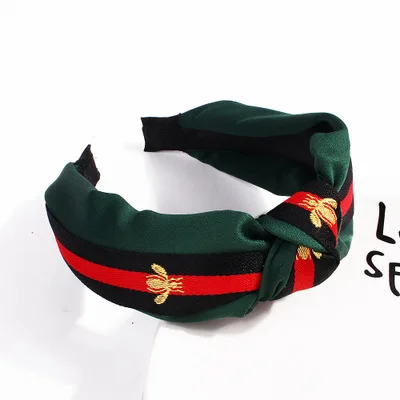 20 шт./лот, ободок с принтом пчелы, повязка на голову с узлом для девушек, модная завязанная повязка на голову для женщин, повязки на голову, головные уборы, аксессуары для волос - Цвет: Красный