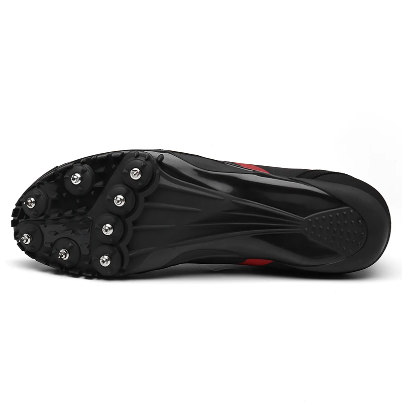 Men Women Spikes Track Field Sneakers Breathable Sprint Track and Field Shoes Outdoor Sports Black Jumping Shoes