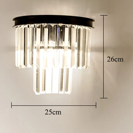 Modern crystal wall lamp gold sconce lights AC110V 220V fashion luxury lustre living room bedroom light fixtures - Цвет абажура: H Black