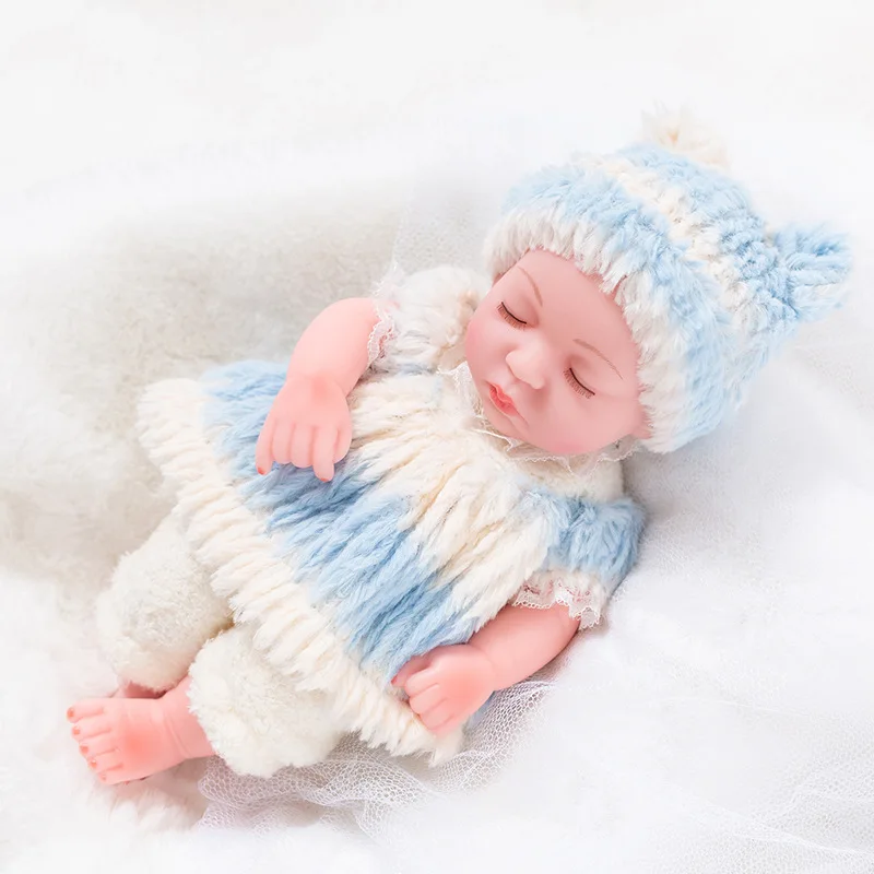 

10 Inch Lifelike Babies Dolls for Kid Accompany Presents Adorable Educational Gift Realistic Newborn Babe Doll Toys for Girls