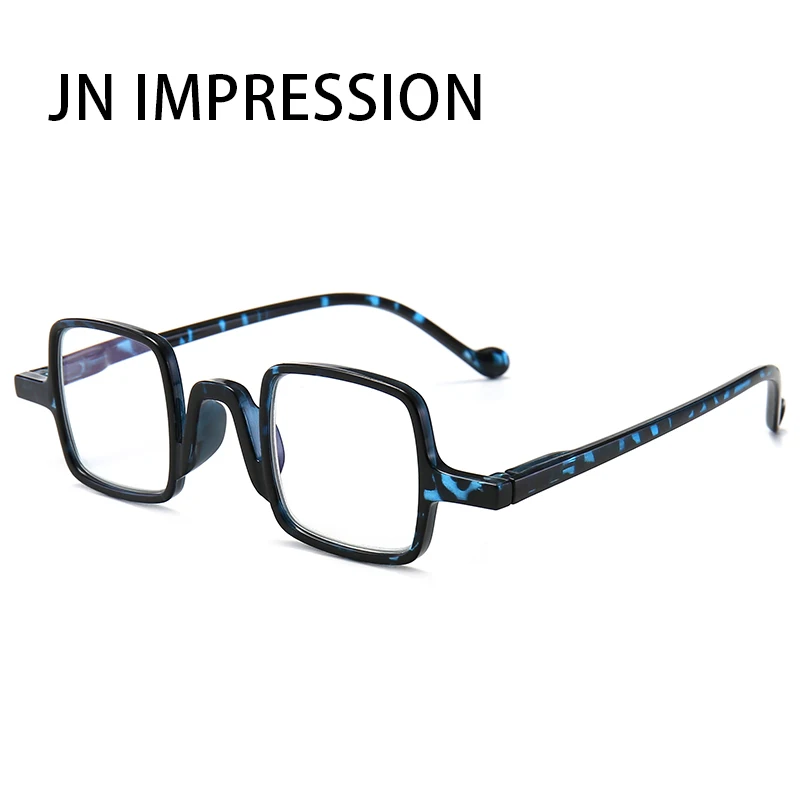 J N Blue-light-proof reading glasses Square frame Plastic mirror leg Prescription glasses+1.0+1.5+2.0+2.5+3.0+3.5+4.0 T18188
