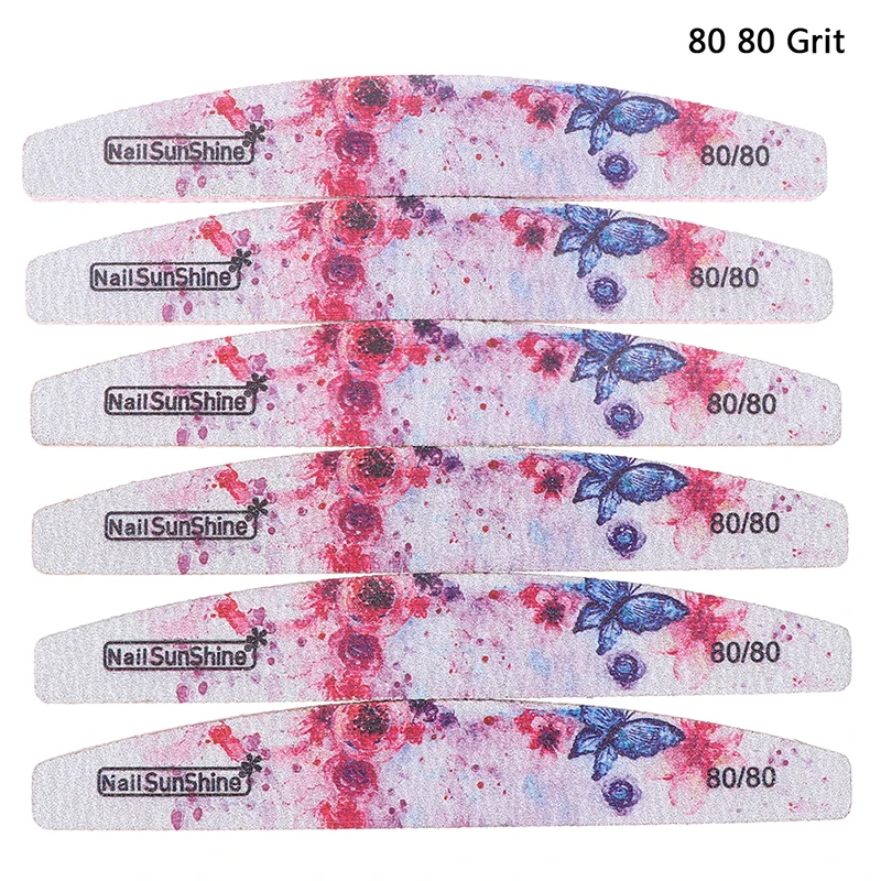 

6Pcs Sandpaper Nail File Sanding Buffer Block Washable Nail Files Pedicure Tool