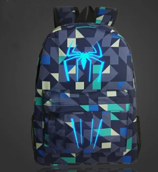 

Superhero Spider Cool Night Lumious Backpack Boys Girls School Bags For Teenagers Oxford Backpacks Travel Bags Mochila