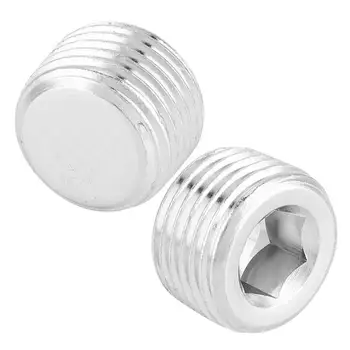 

10 Pcs Pipe Fitting Plug Head Iron Hex Socket Plug Head Nickel Plated MBSP Pipe Fitting Plug Head