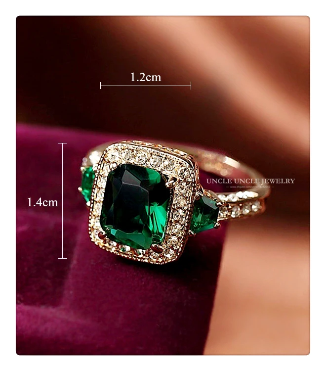 重做红苹果经典方绿戒指 6