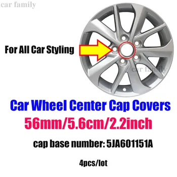 

4pcs Auto Logo 56mm 2.2" Car Rims Wheel Center Caps Hub Covers 5JA601151A For bmw vw skoda mazda All Car Styling
