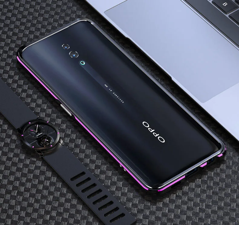OPPO Reno2 Золотая алюминиевая рама Гибридный армированный противоударный прочный защитный чехол для OPPO Reno металлический бампер жесткий ударопрочный чехол