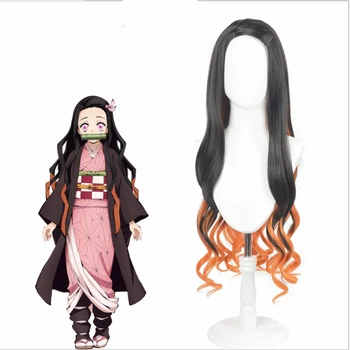 

Kamado Nezuko KyoKimetsu no Yaiba Demon Slayer Blade of Demon Destruction Demon Slaying Corps cosplay wig hair costume prop