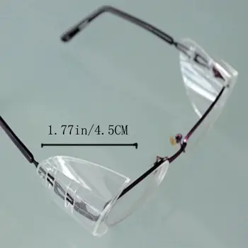 

2 Pairs Safety Glasses Side Shields,Slip on Clear Side Shields,Fits Small to Medium Eyeglasses Frames