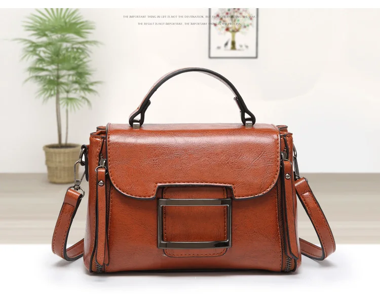 iqh Quality Womens Soft Oil Leather Handbags Female Vintage Crossbody bags for Women 2019 Black Tassel Shoulder Tote Lady Purse (2)