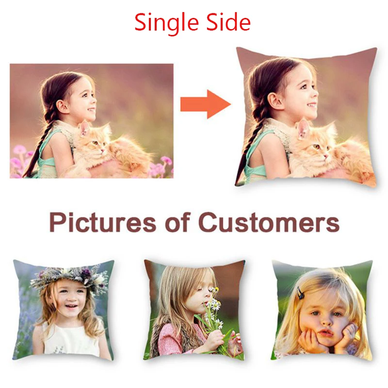 Fuwatacchi Custom Throw Pillow Cover 40x40cm Personalized Pillow Case Your Custom Design Customized Cushion Case Household Gifts
