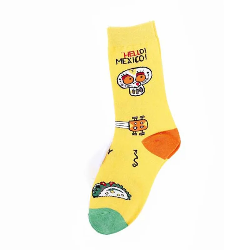 Креативные высококачественные модные носки Harajuku Kawaii Happy, женские молочный продукт, рисунок клубники, принт с животными, забавные носки, милые носки - Цвет: 20