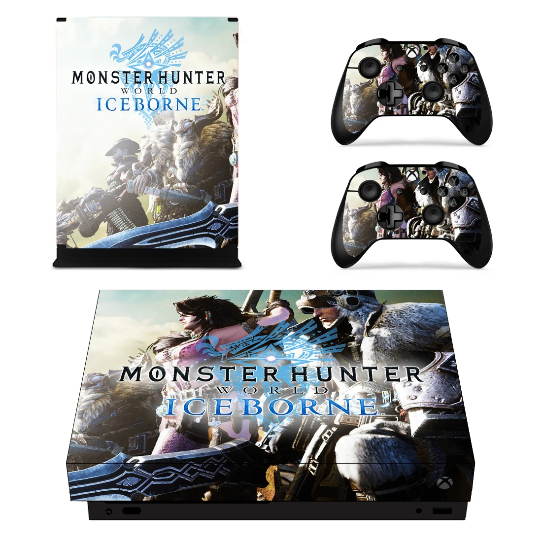 Monster Hunter World Iceborne наклейка на кожу для Xbox One X консоль и 2 контроллера для Xbox One X наклейка на кожу винил