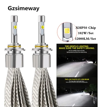 

2PCS car lights led H7 H11 H4 D2H 9005 lamp 4300K 6000K XHP50 104W 12000LM for car headlight bulbs H3 H8 auto fog lamp 12V 24V